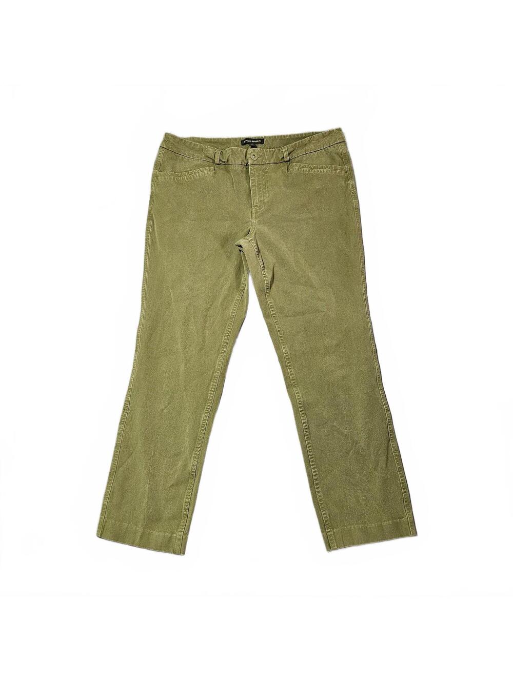 Banana Republic Womens Size 12 Olive Green Pants Relaxed Fit Casual Straight Leg